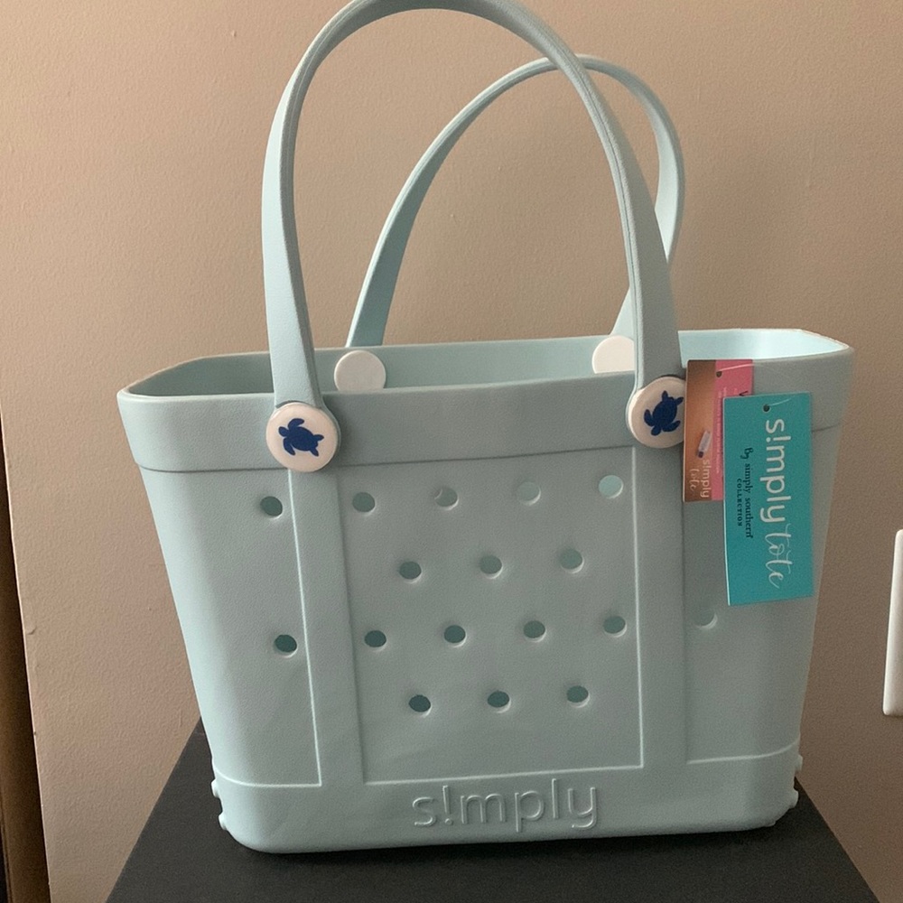 Blue Simply Southern Tote - Waterproof